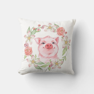 Varkens en bloemen kussen