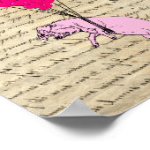 Varkens en hartballonnen poster (Hoek)