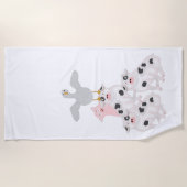 Varkens en keukendoek strandlaken (Voorkant)