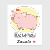 Varkens en kussen Grappig varken Pun Sticker (Vel)