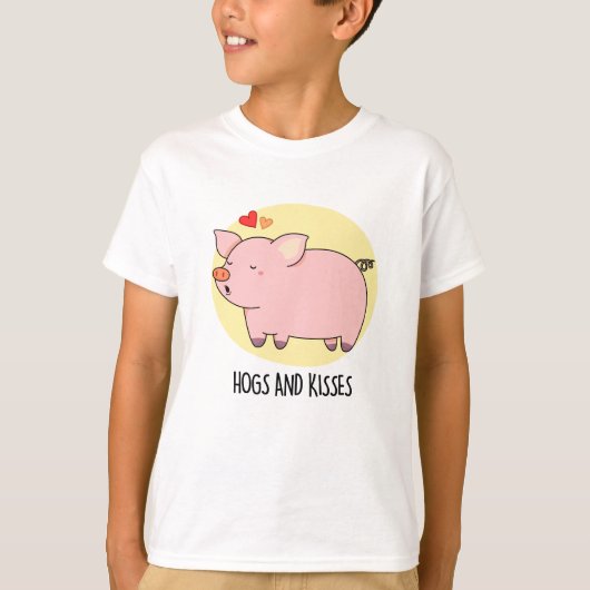 Varkens en kussen Grappig varken Pun T-shirt (Voorkant)