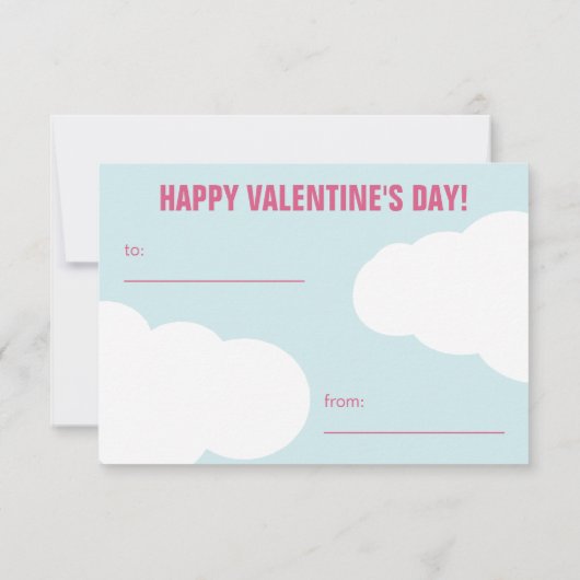 Varkens en kussen Klaslokaal Valentijnse  Kaart (Achterkant)