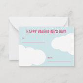 Varkens en kussen Klaslokaal Valentijnse  Notitiekaartje (Achterkant)