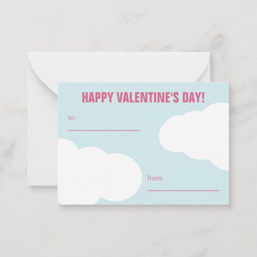 Varkens en kussen Klaslokaal Valentijnse  Notitiekaartje (Achterkant)