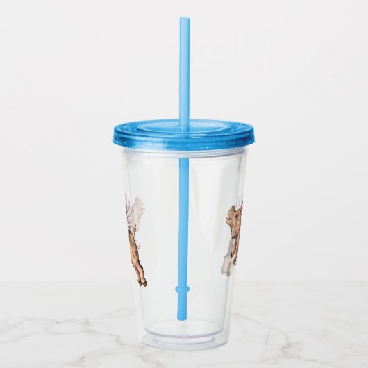Varkens Fly Acryl Drinkbeker (Rechts)