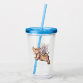 Varkens Fly Acryl Drinkbeker (Achterkant)
