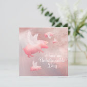 Varkens Fly-An Onvoorstelbare Dag Kaart (Staand voorkant)