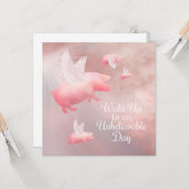 Varkens Fly-An Onvoorstelbare Dagkaart Kaart (Voorkant / Achterkant in situ)