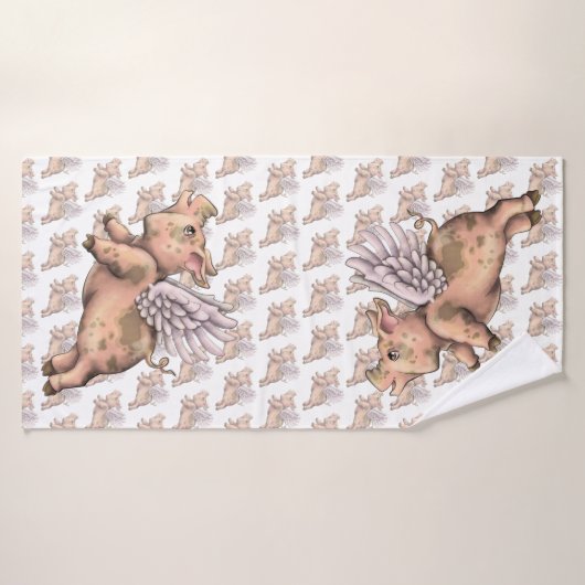 Varkens Fly Badhanddoek (Badhanddoek)