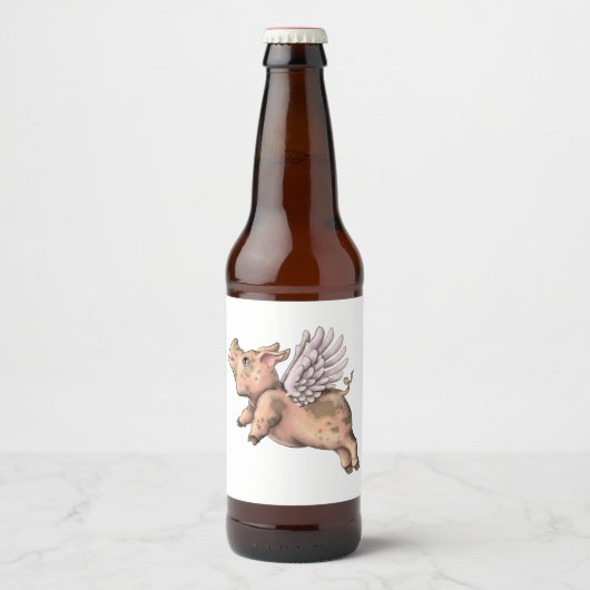 Varkens Fly Bier Etiket (Voorkant)