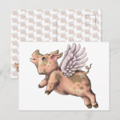 Varkens Fly Briefkaart (Voorkant / Achterkant)