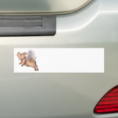 Varkens Fly Bumpersticker (Op auto)