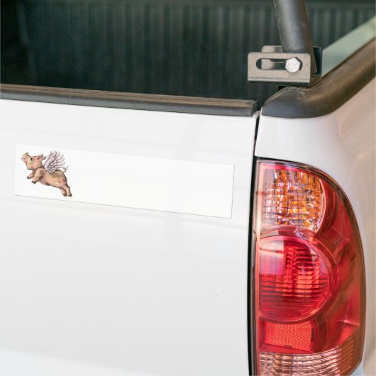 Varkens Fly Bumpersticker (Op Truck)