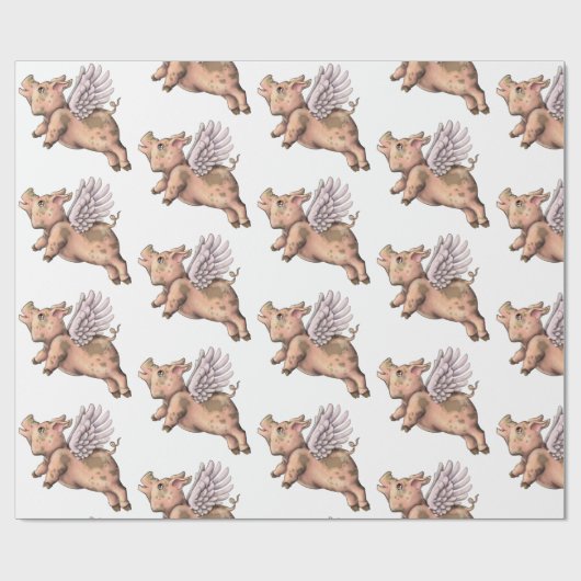 Varkens Fly Cadeaupapier (Vlak)
