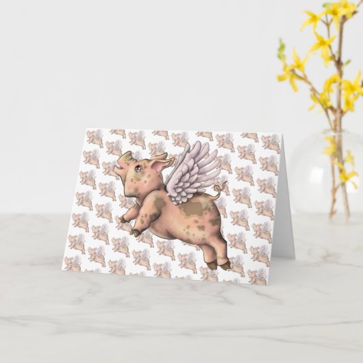 Varkens Fly Kaart (Gele Bloem)