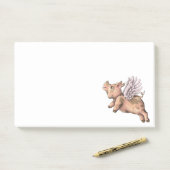 Varkens Fly Post-it® Notes (Op bureau)