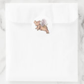 Varkens Fly Ronde Sticker (Tas)