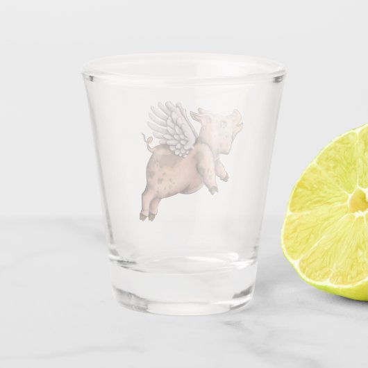 Varkens Fly Shot Glas (Achterkant)