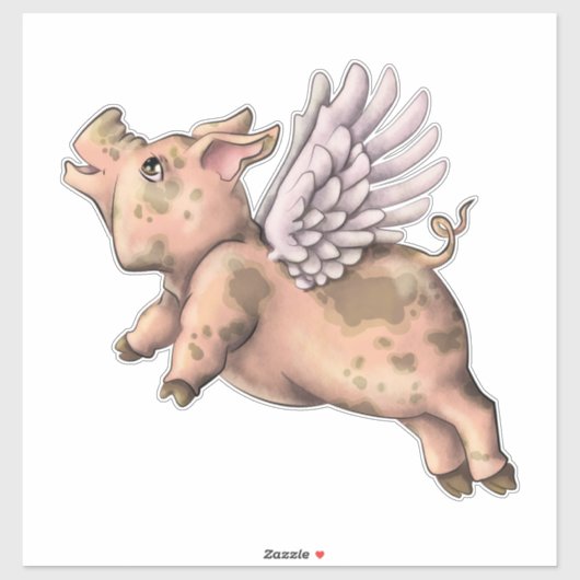 Varkens Fly Sticker (Vel)