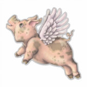 Varkens Fly Sticker (Voorkant)