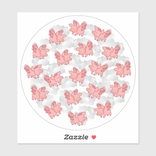 Varkens Fly Sticker (Vel)