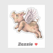 Varkens Fly Sticker (Vel)