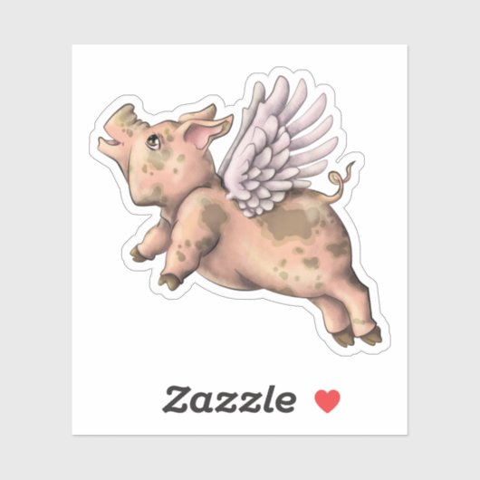 Varkens Fly Sticker (Vel)