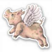 Varkens Fly Sticker (Voorkant)