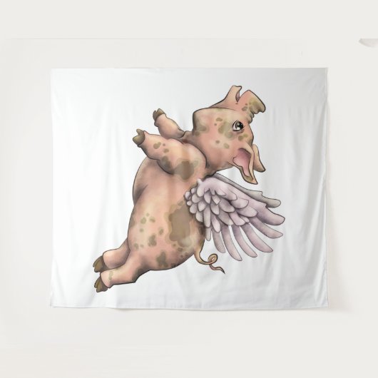 Varkens Fly Wandkleed (Voorkant (horizontaal))
