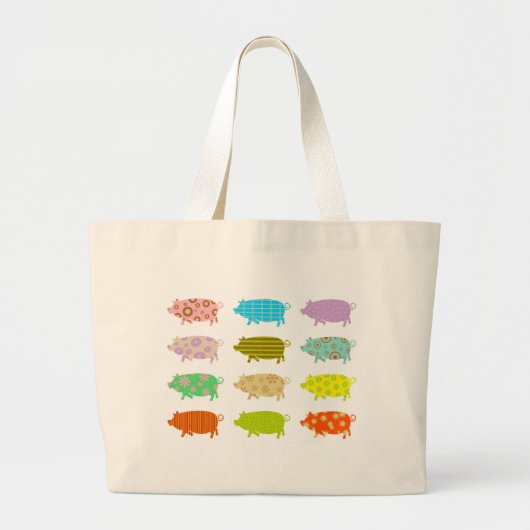 Varkens Grote Tote Bag (Voorkant)
