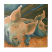 Varkens, hogs tegeltje (Voorkant)