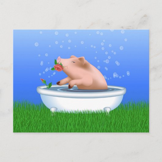 Varkens in Bath Briefkaart (Voorkant)