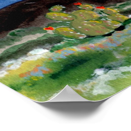 Varkens in Blanket Romantic Night Moon Poster Navy (Hoek)