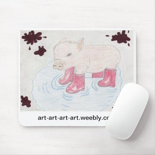 Varkens in Boots Mousepad Muismat (Met muis)