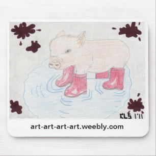 Varkens in Boots Mousepad Muismat
