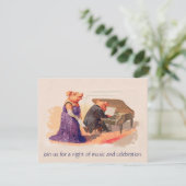 varkens in concert - uitnodiging ter gelegenheid (Staand voorkant)