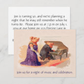 varkens in concert - uitnodiging ter gelegenheid (Voorkant / Achterkant)