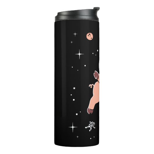 Varkens in de ruimte thermosbeker (Gedraaid links)