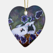 Varkens in de tuin keramisch ornament (Links)