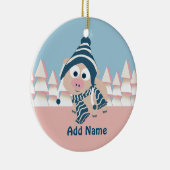 Varkens in de winter keramisch ornament (Rechts)