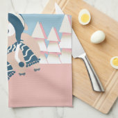 Varkens in de winter theedoek (Quarter Fold)