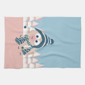 Varkens in de winter theedoek (Horizontaal)