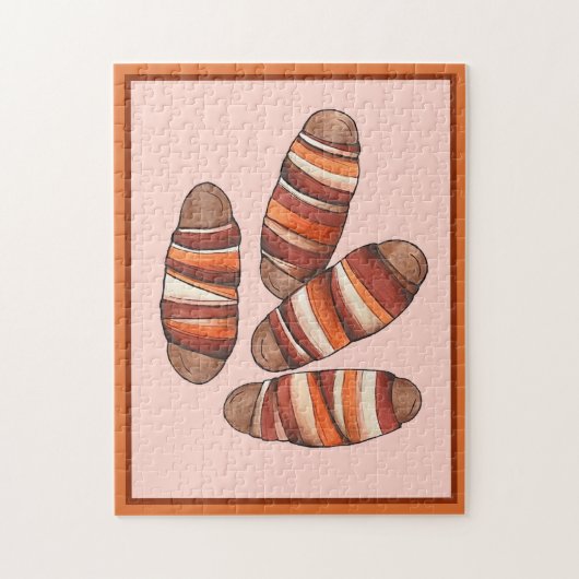 Varkens in Dekens Bacon Worst UK Brits Eten Legpuzzel (Verticaal)