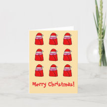 Varkens in dekens Kerstkaart