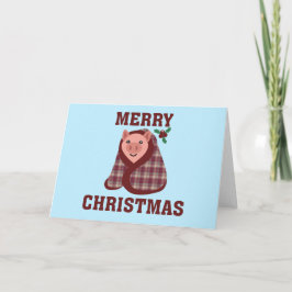 Varkens in dekens Kerstmis Xmas Kaart