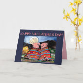 Varkens in Dekent Moon Night Love Nature Romantisc Kaart (Gele Bloem)