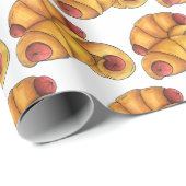 Varkens in een Blanket Crescent Roll Hot Dog Junk Cadeaupapier (Rol Hoek)