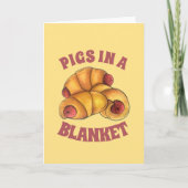 Varkens in een Blanket Crescent Roll Hot Dog Junk Kaart (Voorkant)
