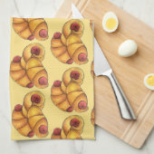 Varkens in een Blanket Crescent Roll Hot Dog Junk  Theedoek (Quarter Fold)