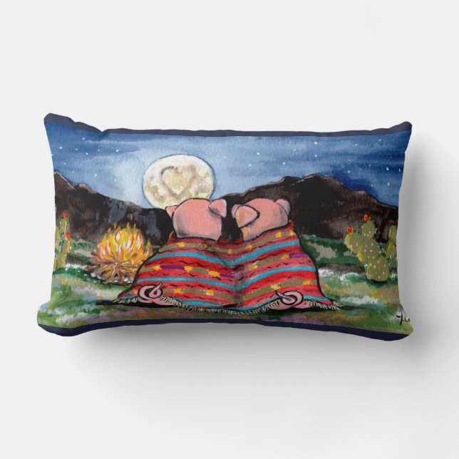 Varkens in een deken Fun Designer Kussen (Voorkant)